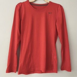 Nike Pink Dri-Fit Long Sleeved Top
